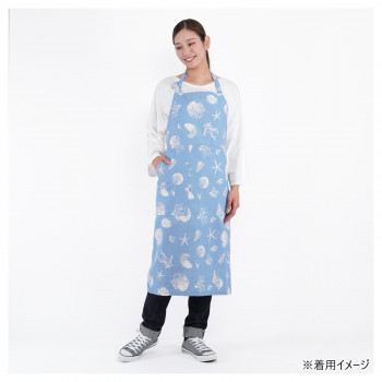 にんき 人気 おすすめ 定番 冬 春 孫 冬 新生活 ギフト 寒さ 対策 プレゼント フレンズヒル　ロングエプロン　シェルフィッシュ　ブルーUS-122-23 調理 料理 キッチン | 関連単語 ナイフ 網 こし 串蒸し 器 ネット 缶切り アイス コルク ピーラー 計量 千切り｜創造生活館 6,480円