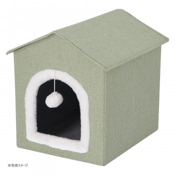不二貿易　（C/D:53715） ペットハウス 三角屋根 SサイズGR ペット 犬 猫 キャット ドック | 関連単語 アイデア商品 ペットサプリ トイレ キャットタワー 人気 犬小屋 犬服 水槽 熱帯魚 アイディア 便利 アイディアグッズ ドッグウェア 時短 ミニ 小型おしゃれ
