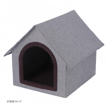 不二貿易　（C/D:53717） ペットハウス 三角屋根 Lサイズ GY ペット 犬 猫 キャット ドック | 関連単語 人気 犬小屋 犬服 水槽 熱帯魚 アイディア 便利 アイディアグッズ ドッグウェア 時短 ミニ 小型おしゃれ かわいい 最新 小型犬 ペットおやつ 画期的 中型犬