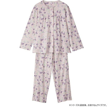 にんき 人気 おすすめ 定番 冬 春 孫 冬 新生活 ギフト 寒さ 対策 プレゼント ケアファッション フルオープンパジャマ(婦人) パープル LL 3851513|創造生活館