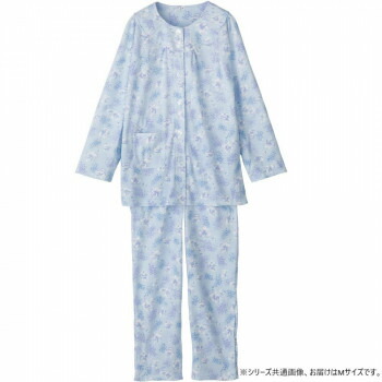 にんき 人気 おすすめ 定番 冬 春 孫 冬 新生活 ギフト 寒さ 対策 プレゼント ケアファッション ワンタッチテープ+腰開きパジャマ(婦人) サックス M 9809201|創造生活館