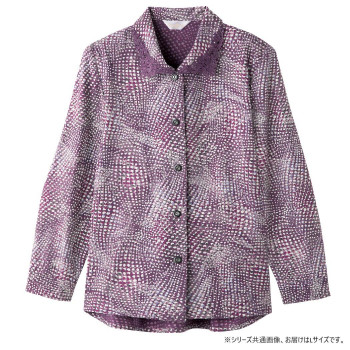 にんき 人気 おすすめ 定番 冬 春 孫 冬 新生活 ギフト 寒さ 対策 プレゼント ケアファッション ワンタッチテープ後ろ長めブラウス(婦人) 赤パープル L 82058212