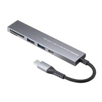 にんき 人気 おすすめ 定番 冬 春 孫 冬 新生活 ギフト 寒さ 対策 プレゼント サンワサプライ USB 5Gbps 3ポートスリムハブ(カードリーダー付き) Type-C接続 USB-3TCHC21MS PC パソコン スマホ タブレット | 関連単語 カード クーラー cpu ハブ キーボード|創造生活館