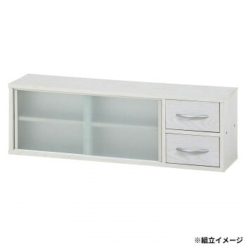 カウンター上収納ラック 90幅 オークWH 52286 家具 収納 ラック | 関連単語 カラーボックス 扉付き収納 ディスプレイラック フリーラック オープンラック 書類ラック ワゴン ハンガーラック 隙間収納 テレビボード 収納棚 パントリーラック 木製ラック 多目的ラック