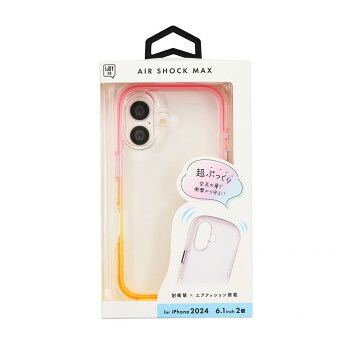 にんき 人気 おすすめ 定番 冬 春 孫 冬 新生活 ギフト 寒さ 対策 プレゼント AIR SHOCK MAX iPhone16対応 ピンク×イエロー i38FiJA02 PC パソコン スマホ タブレット | 関連単語 ハブ キーボード テンキー 機器 ネット スマートフォン 携帯電話 アクセサリー