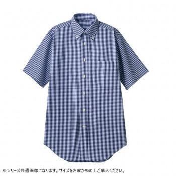 にんき 人気 おすすめ 定番 冬 春 孫 冬 新生活 ギフト 寒さ 対策 プレゼント 住商モンブラン シャツ 兼用 半袖 ネイビーチェック cm2504-9-S Sサイズ|創造生活館