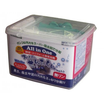 野球・ユニフォーム専用洗剤　スーパーせんたくん1kg BX84-43 掃除 洗濯 クリーニング ランドリー 浴室 キッチン 台所 用品| 関連単語 排水 ホース 洗濯機 スプレー ワイパー クロス 洗剤 かご ラック 一人暮らし 浴室 ブラシ お風呂 バス 竿 布団 タタキ