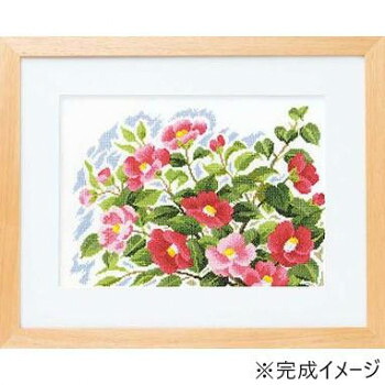 にんき 人気 おすすめ 定番 冬 春 孫 冬 新生活 ギフト 寒さ 対策 プレゼント ししゅうキット　7183(白)　風に舞う華たち　寒風のつばき｜創造生活館 8,470円
