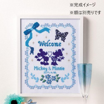 にんき 人気 おすすめ 定番 冬 春 孫 冬 新生活 ギフト 寒さ 対策 プレゼント オリムパス 7371 ししゅうキット　ディズニー　ウェルカムボード(ブルー) キャラクター グッズ アイディア 雑貨 おしゃれ | 関連単語 雑貨屋 人気アイテム 収納アイテム｜創造生活館