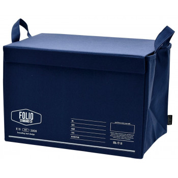 人気 おすすめ 定番 冬 新生活 ギフト 寒さ 対策 プレゼント FOLIO ストレージボックス フタ付 NAVY A602NV 家具 収納 ラック | 関連単語 キッチンラック テレビボード オープンラック スリムラック パントリーラック ディスプレイラック フリーラック