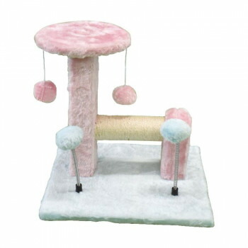 やわらかなピンクカラーのミニキャットタワー Umu Ac Ug