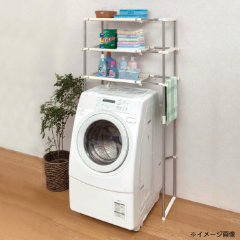 低廉 便利グッズ アイデア商品 ステンレス洗濯機ラック3段 SSR-30 3434 
