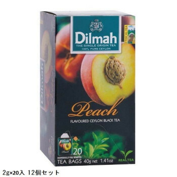 Dlimah フレーバーティー 個包装ティーバッグ ピーチ 2g×20入 12個セット 610411 人気 商品 送料無料