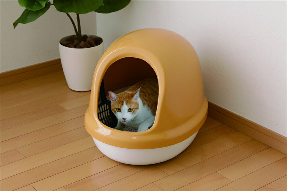 Toilet 猫トイレ ペット用品 ネコのトイレ フルカバー カラー:三毛 Toilet 猫トイレ ペット用品 ネコのトイレ フルカバー カラー:三毛