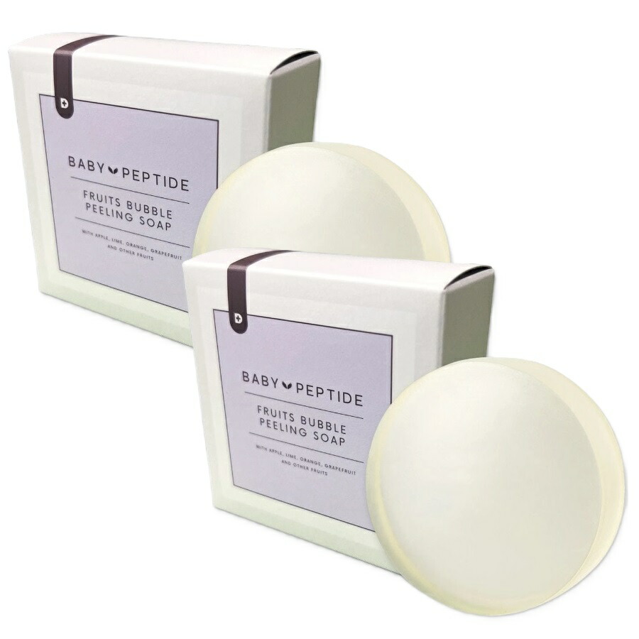 BABY PEPTIDE フルーツバブル ピーリングソープ 80g 2個セット