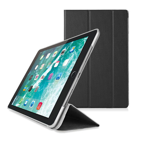 便利グッズ アイデア商品 9.7インチ iPad 2018年モデル&2017年モデル/フラップカバー/背面クリア/ソフトレザー/2アングル/スリープ対応/ブラック TB-A18RWVBK 人気 お得な送料無料 おすすめ