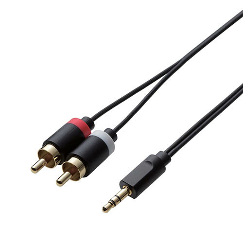 アイデア 便利 グッズ エレコム AVケーブル 音楽伝送 3.5φ-RCAピンプラグ×2 ブラック 1.0m DH-MWRN10X5 お得 な全国一律 送料無料