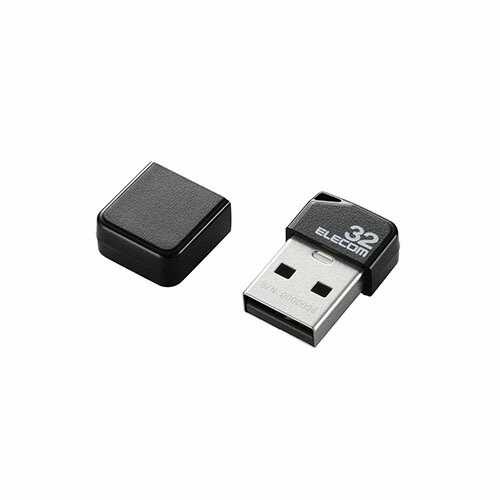 生活 雑貨 おしゃれ エレコム USBメモリ USB2.0 小型 キャップ付 32GB ブラック MF-SU2B32GBKX5 お得 な 送料無料 人気