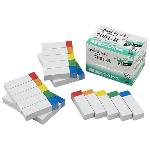 便利グッズ アイデア商品 【5個セット】 3M Post-it ポストイット 再生紙エコノパック 見出し 3M-7001-RX5 人気 お得な送料無料 おすすめ|創造生活館