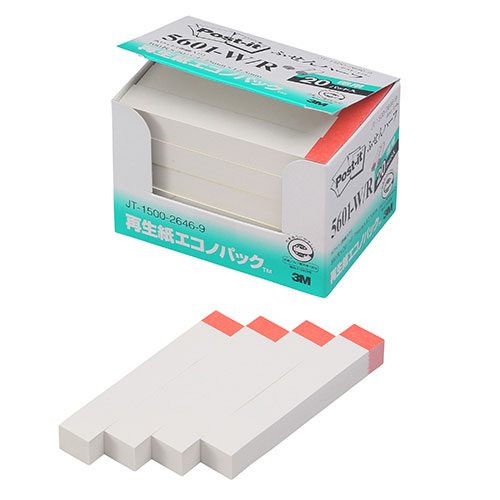 便利グッズ アイデア商品 【5個セット】 3M Post-it ポストイット 再生紙エコノパック ふせんハーフ 3M-5601-W/RX5 人気 お得な送料無料 おすすめ｜創造生活館