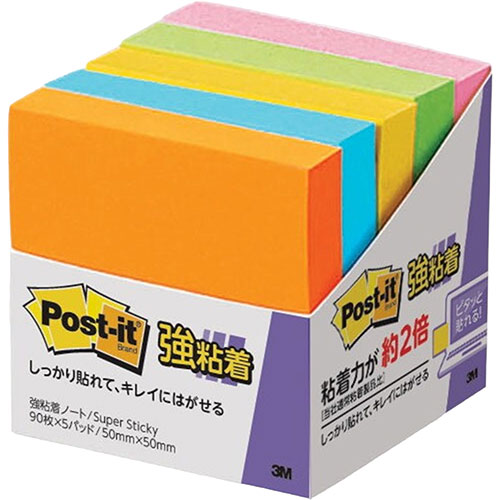 オフィス用品 関連 【5個パック×5セット】 3M Post-it ポストイット 強粘着 ノート 5個パック 3M-650-5SSANX5 おすすめ 送料無料 おしゃれ