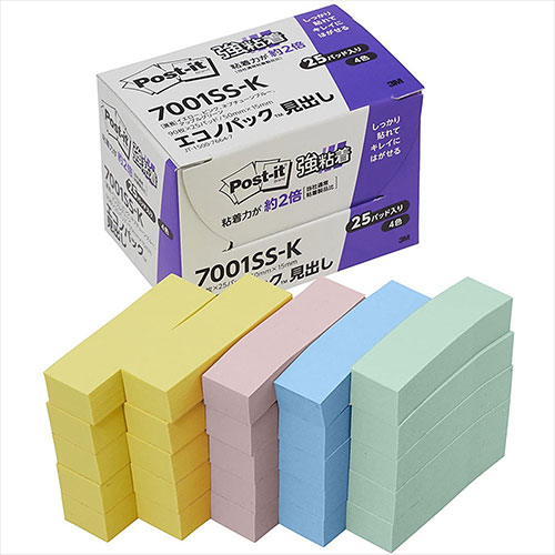 アイディアグッズグッズアイディアグッズ商品 [5個セット] 3M Post-it ポストイット エコノパック 強粘着見出し パステル 4色混色 3M-7001SS-KX5 人気 お得な送料無料 おすすめ