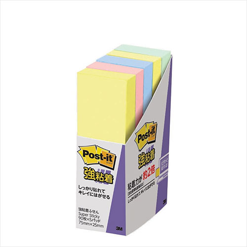 アイディアグッズグッズアイディアグッズ商品 [10個セット] 3M Post-it ポストイット 強粘着ふせん パステルカラー 4色混色 3M-500-5SSAPX10 人気 お得な送料無料 おすすめ
