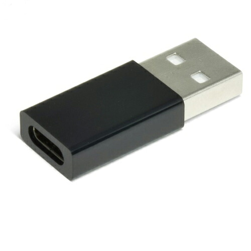 TypeC→USB2.0(A)オス変換コネクター　ブラック USB TypeCコネクターをUSB(A)コネクターに変換可能　データ通信対応 ●サイズ: 3.3(H)x1.3(W)x0.6(D)cm ●重量: 3g ●保証期間:初期不良1週間 ●生産国:中国 ●パッケ…