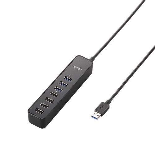 クリスマス スマホ pc パソコン パーツ 部品 LAN スタンド 情報 マウス スマートフォン OA機器 周辺 スマホ デジタル関連 | エレコム マグネット付きUSB3.0ポート搭載7ポートUSBハブ U3H-T706SBK