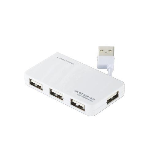 クリスマス スマホ pc LAN デジタル パット 情報 スタンド ケース ルーター 周辺 スマホ パーツ アクセサリー デジタル関連 | エレコム USB2.0ハブ ケーブル収納タイプ U2H-YKN4BWH