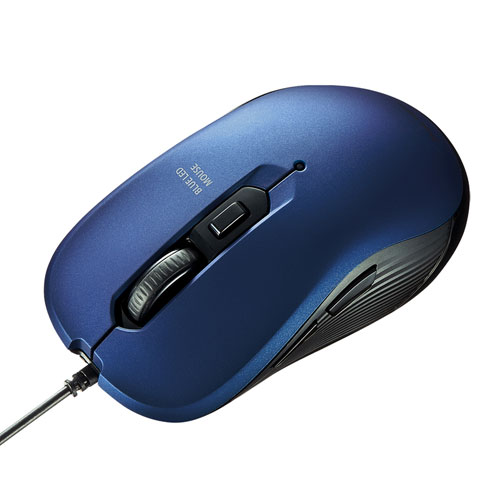 クリスマス スマホ pc LAN デジタル パット 情報 スタンド ケース ルーター 周辺 スマホ パーツ アクセサリー デジタル関連 | サンワサプライ 有線ブルーLEDマウス MA-BL114BL