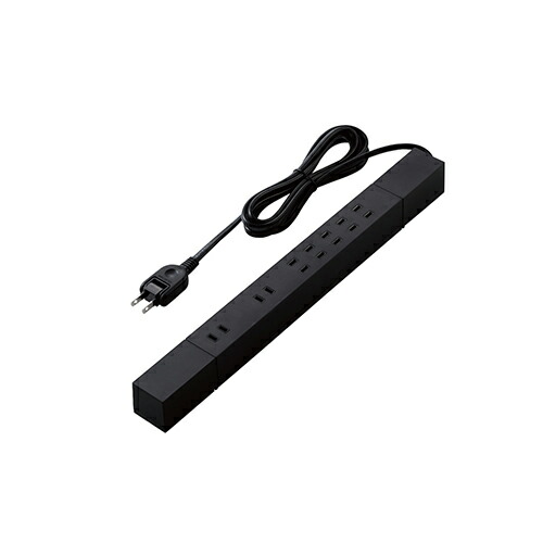 クリスマス スマホ pc LAN デジタル パット 情報 スタンド ケース ルーター 周辺 スマホ パーツ アクセサリー デジタル関連 | エレコム ダブル回転タップ マグネット付 雷サージ付 ホコリシャッター付 固定&吊下可能 7個口 2.0m ブラック T-KF02-2720BK