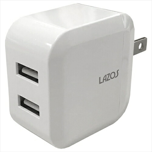 2025年 12月 クリスマス スマホ pc 部品 マウス パット WEB LAN ルーター パソコン スマートフォン スマホ OA機器 デジタル デジタル関連 | 20個セット Lazos AC充電器 2口3.4A ホワイト L-3.4ACX20