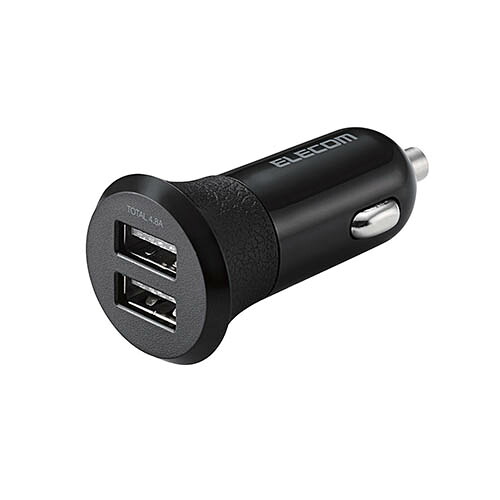 2025年 12月 クリスマス スマホ pc 部品 マウス パット WEB LAN ルーター パソコン スマートフォン スマホ OA機器 デジタル デジタル関連 | エレコム シガーチャージャー 2USBポート 自動識別 4.8A ブラック MPA-CCU10BK