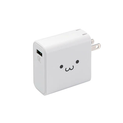 クリスマス スマホ pc LAN デジタル パット 情報 スタンド ケース ルーター 周辺 スマホ パーツ アクセサリー デジタル関連 | エレコム スマートフォン タブレット用AC充電器 QuickCharge3.0対応 USB1ポート ホワイトフェイス MPA-ACUQ01WF