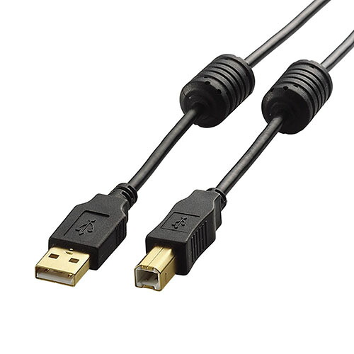 クリスマス スマホ pc パソコン パーツ 部品 LAN スタンド 情報 マウス スマートフォン OA機器 周辺 スマホ デジタル関連 | 5個セット エレコム AVケーブル TV-HDD用 A-Bケーブル USB2.0 2.0m DH-AB2F20BKX5