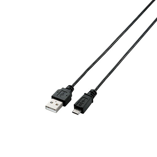 クリスマス スマホ pc LAN デジタル パット 情報 スタンド ケース ルーター 周辺 スマホ パーツ アクセサリー  デジタル関連  | 5個セット エレコム USB2.0ケーブル A-microBタイプ スリム 0.5m ブラック U2C-AMBX05BKX5