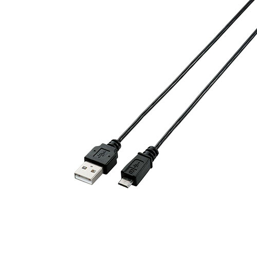 2025年 12月 クリスマス スマホ pc 情報 周辺 機器 パーツ ケース スタンド アクセサリー 部品 マウス パット WEB  デジタル関連  | 5個セット エレコム USB2.0ケーブル A-microBタイプ スリム 1m ブラック U2C-AMBX10BKX5