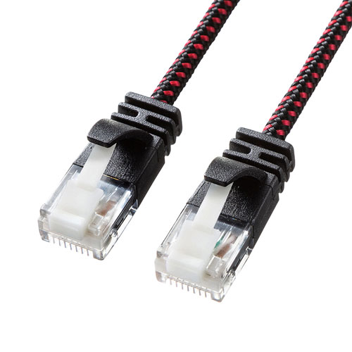 2025 クリスマス スマホ pc 機器 パーツ ケース スタンド アクセサリー 部品 マウス パット WEB LAN ルーター  デジタル関連  | サンワサプライ つめ折れ防止カテゴリ6A細径メッシュLANケーブル KB-T6AME-10BKR