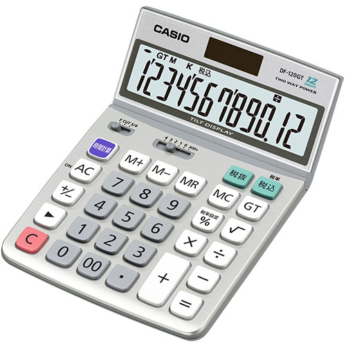 人気 おしゃれ 贈答 イベント 忘年会 定番 クリスマス プレゼント 土産 年末 正月 カシオ計算機 CASIO グリーン購入法適合電卓 デスクタイプ10桁 DF-120GT-N