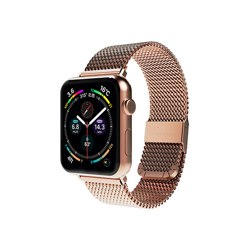 人気 おしゃれ 贈答 イベント 忘年会 定番 クリスマス プレゼント 土産 年末 正月 miak CLIP MESH BAND for Apple Watch 45/44/42mm ローズゴールド SMAMA-W4244RG | Apple 関連単語 9 充電器 充電 カバー ultra スマートフォン カード スマホ タブレット