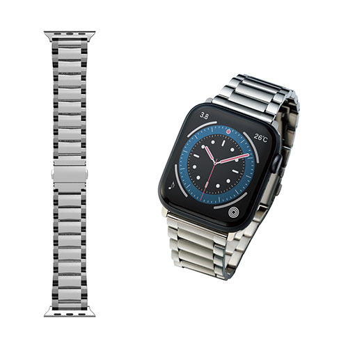 人気 おしゃれ 贈答 イベント 忘年会 定番 クリスマス プレゼント 土産 年末 正月 エレコム Apple Watch用プレミアムステンレスバンド(45/44/42mm) AW-44BDSS3SV | Apple 関連単語 スマホ タブレット ギフト Pencil ウオッチ メンズ アップル watch 10 バンド