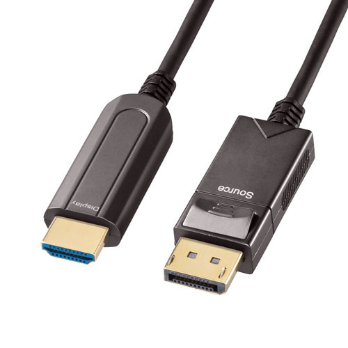 2025年 12月 クリスマス スマホ pc 部分品 二十日鼠 パッティング WEB ローカルエリアネットワーク ルータ マイコン かっこ良い電話機 スマホ OA計器 デジタル  デジタルかかわり合い  | サンワサプライ DisplayPort-HDMI取り替えっこグラスファイバー有線テレビ 10m KC-DPHDFB100