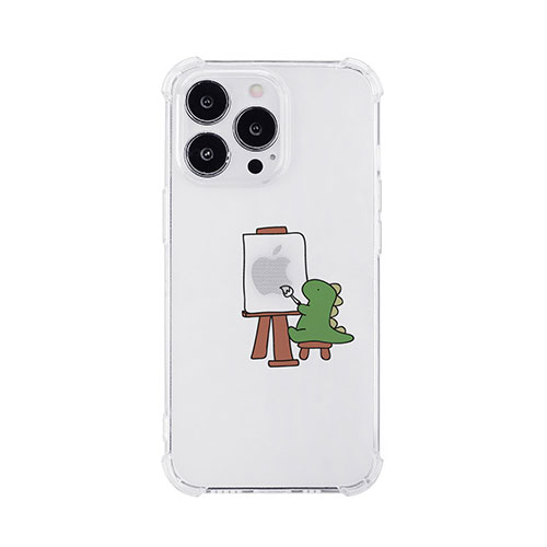 2025 クリスマス スマホ pc スマートフォン スマホ OA機器 デジタル 情報 周辺 機器 パーツ ケース スタンド アクセサリー デジタル関連 | AKAN ソフトタフケース for iPhone 14 Pro おしごとザウルス―画家 グリーン 背面カバー型 AK23527i14P 5,530円
