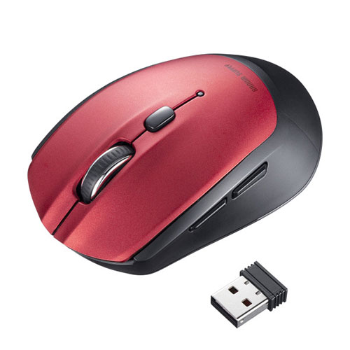 2025年 12月 クリスマス スマホ pc 部品 マウス パット WEB LAN ルーター パソコン スマートフォン スマホ OA機器 デジタル デジタル関連 | サンワサプライ ワイヤレスブルーLEDマウス 5ボタン レッド MA-WB509R