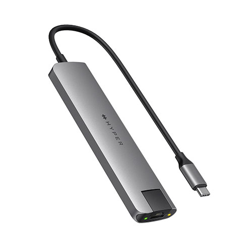 人気 おしゃれ 贈答 イベント 忘年会 定番 クリスマス プレゼント 土産 年末 正月 HYPER HyperDrive SLAB 7-in-1 USB-Cハブ HP-HD22HGR|創造生活館