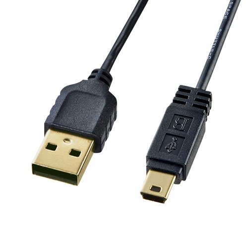 2025年 クリスマス スマホ pc パット WEB LAN ルーター パソコン スマートフォン スマホ OA機器 デジタル 情報 周辺 デジタル関連 | 5個セット サンワサプライ 極細ミニUSBケーブル ミニBタイプ 1.5m KU-SLAMB515BKKX5