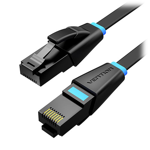 【20個セット】 VENTION Cat.6 UTP 薄型LANケーブル 1m Black IB-3918X20 | ケーブル 関連単語 DVI 変換 ケーブル HDMI VGA インターフェース ディスプレイ パソコン DVD アナログ デジタル usb PC 周辺機器 アクセサリー 転送 信号画像