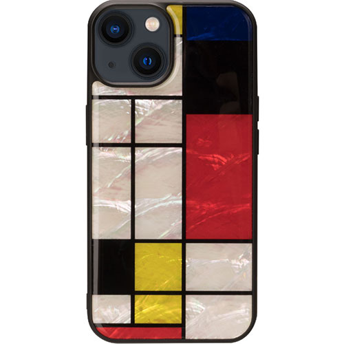 ikins アイキンス 生まれながら貝入れもの for iPhone 15 Mondrian I25469i15 かかわり合い（境界線の外側計器 佩び物 かっこ良い電話機  パソコン  歌留多  USB  こしき  変換器 スマホ 読み手 スキャナ）