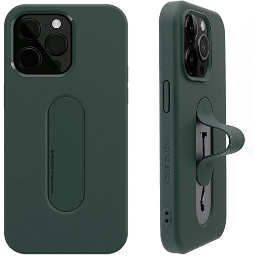 2025年 クリスマス スマホ pc パット WEB LAN ルーター パソコン スマートフォン スマホ OA機器 デジタル 情報 周辺 デジタル関連 | momo stick モモスティック Mag Grip フラットケース for iPhone 15 Pro ダークグリーン MMS25307i15PR